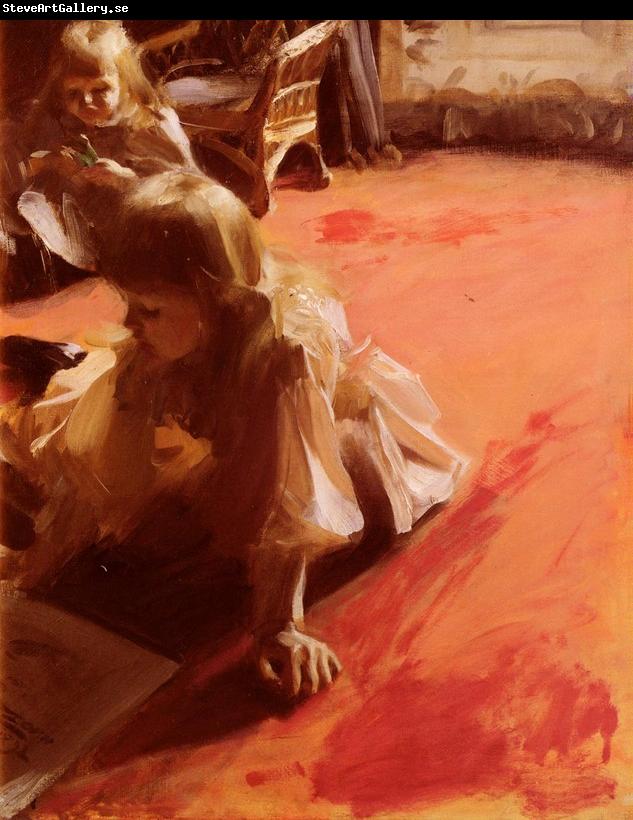 Anders Zorn A Portrait of the Daughters of Ramon Subercasseaux